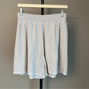 I Love Mr Mittens Pointelle Lace Knit Shorts Baby Breath M/L NWT Feminine Chic